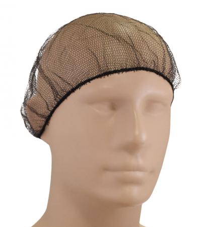 21'' Brown Polyester Mesh Hairnet, 100 pcs/package