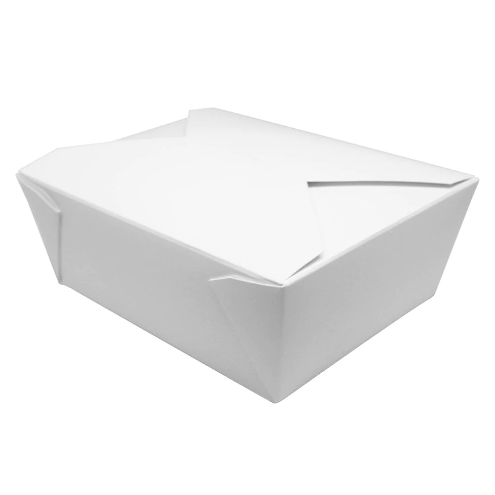Takeout Box # 8 White 6.75" x 5.5" x 2.5", 4 Flap - 300/Case