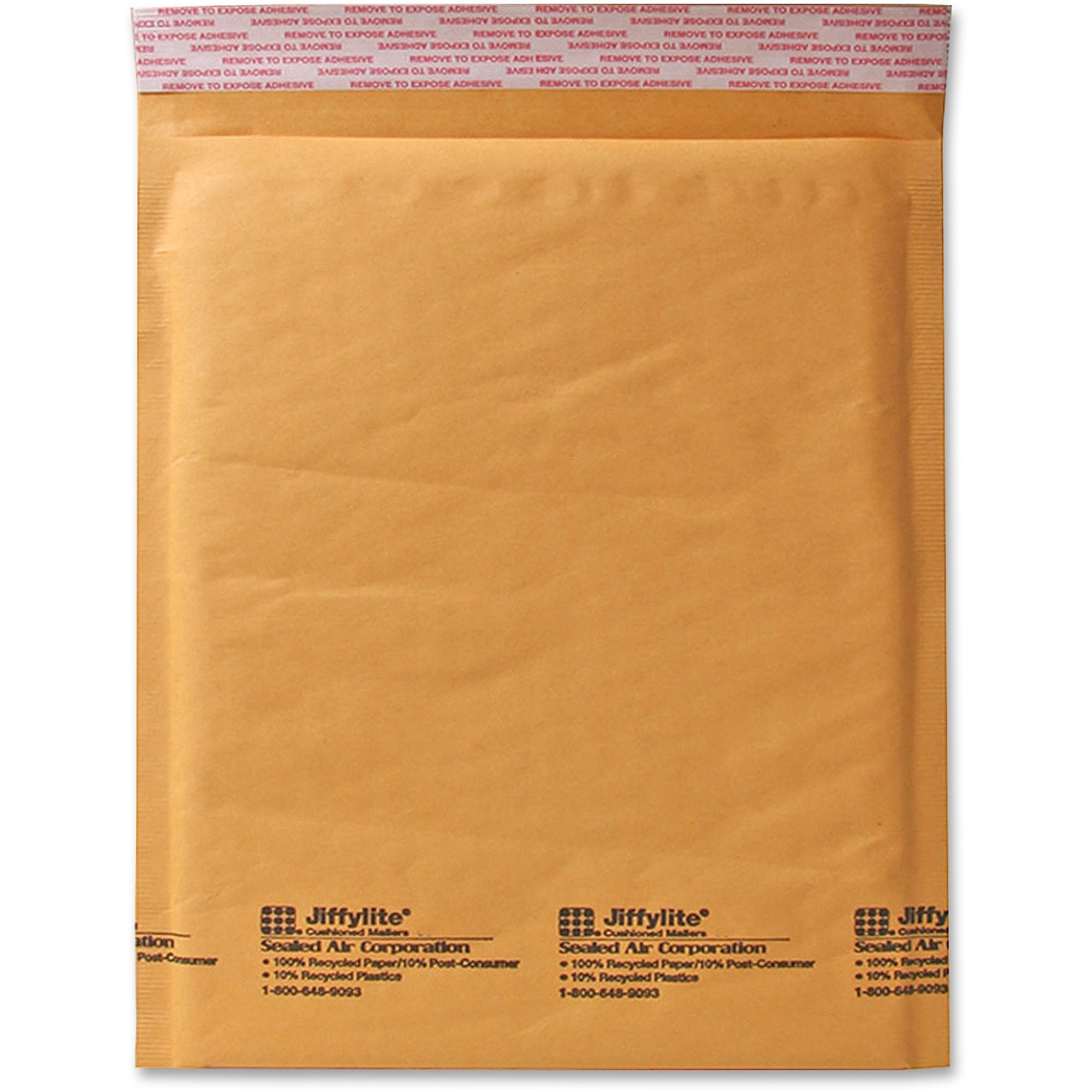 Sealed Air JiffyLite Cellular Cushioned Mailers - #6 - 12 1/2" Width x 19" Length - Peel & Seal - Kraft - 50 / Carton - Kraft- 50