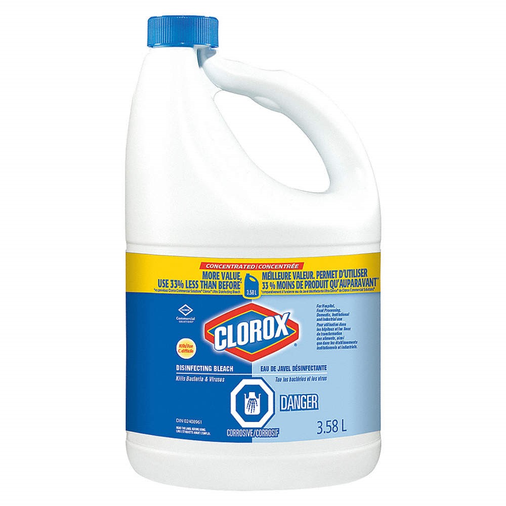 Clorox Disinfecting 7.4% Bleach 3.58L per bottle - 3/Case