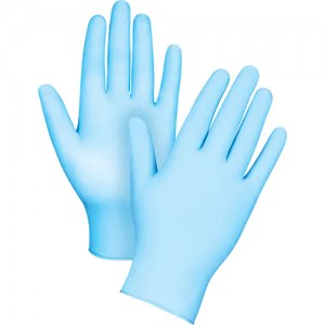 Hybrid Blue Vinyl/Nitrile Exam Glove Size Medium 100 Pk