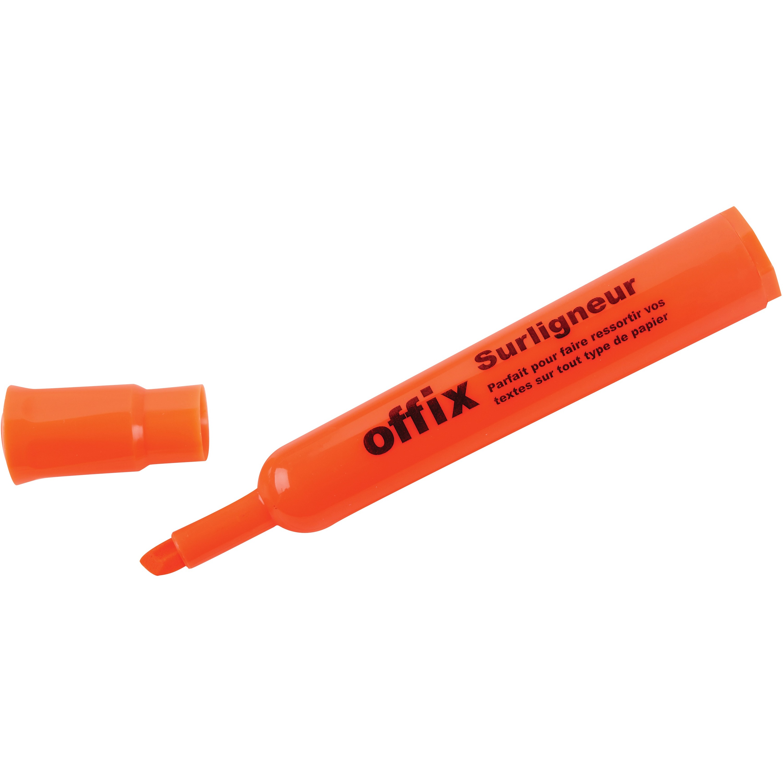 Offix Highlighter - Chisel Marker Point Style - Orange - 1 Dozen