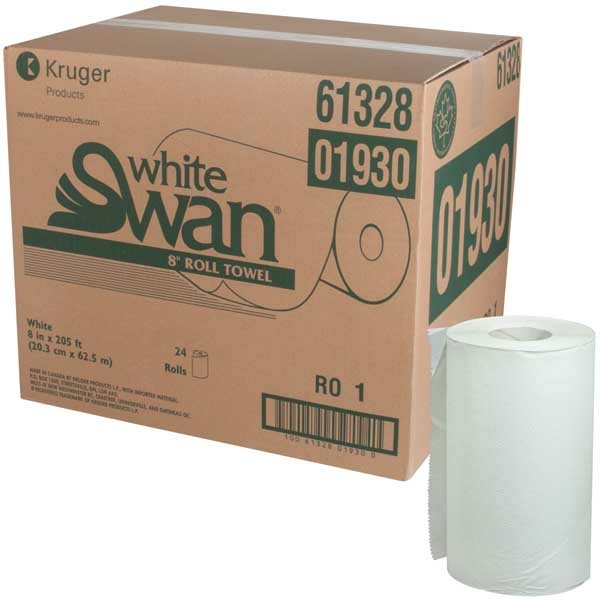 White Swan® Roll Towel, 1-Ply, 205', 24 Rolls/Case
