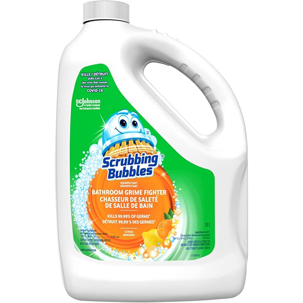 Scrubbing Bubbles Grime Bathroom Cleaner, 3.78L, Citrus, 4/Case