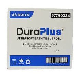 Dura Plus Premium Quality 2 Ply Bathroom Tissue 420 Sheets per Roll - 48 Rolls