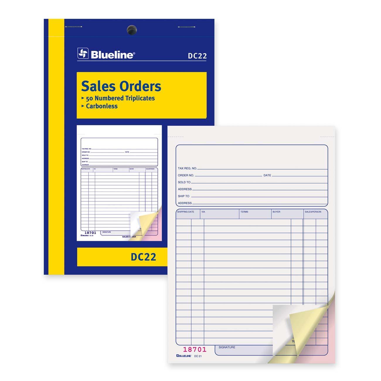 Blueline Sales Order Book DC22 - Each