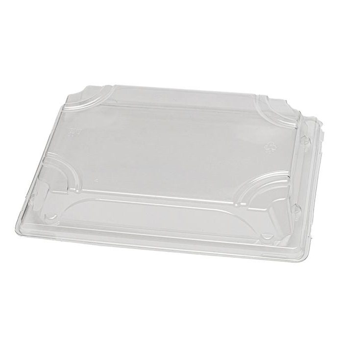 Sushi Tray Lid for Compostable Sugarcane 7.75 x 5 x 1.75" - 600/Case