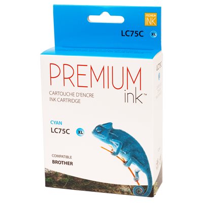 Premium Compatible Ink Cartridge Brother LC75XL - Cyan