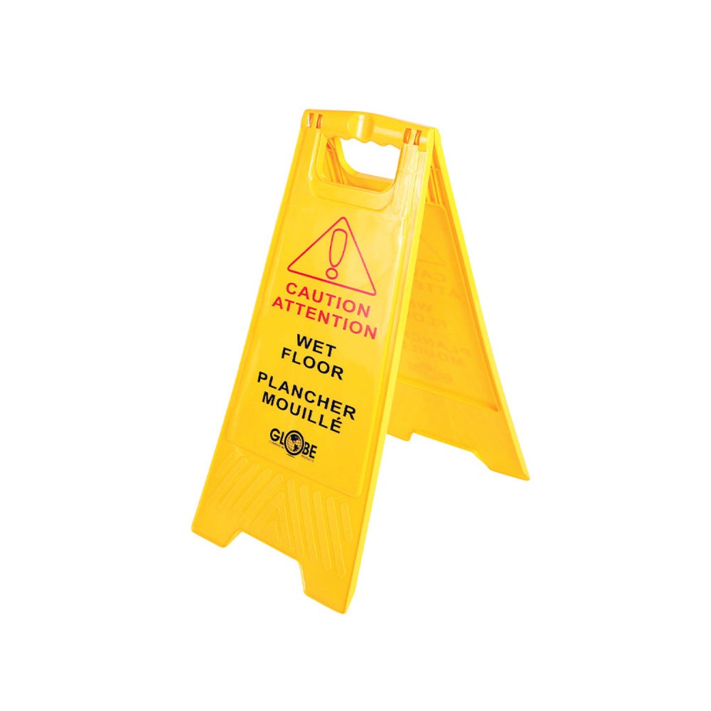Wet Floor Sign (Caution Wet Floor) Safety Sign English/French - each