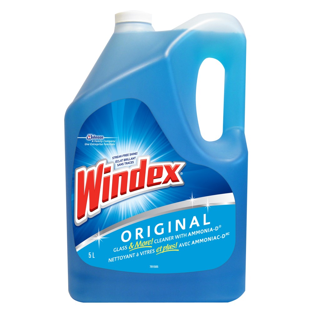 Windex Original Glass Cleaner - 5L per bottle - 4/Case