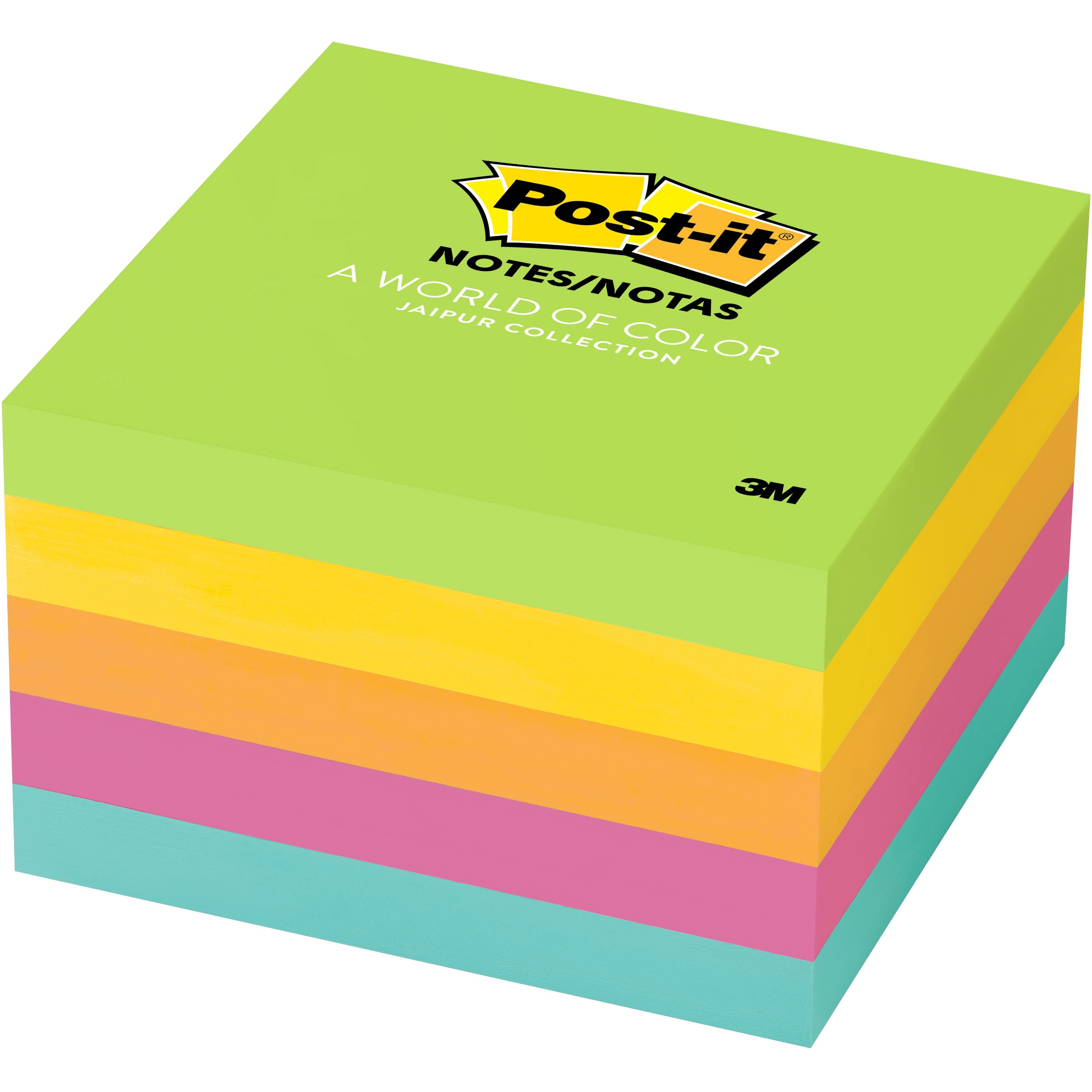 Post-it Notes, 3 in x 3 in, Jaipur Colour Collection - 5 Pads