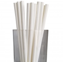 7.67'' Jumbo Regular White Paper Straws