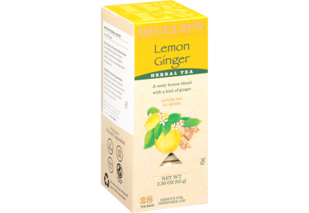 Bigelow Lemon Ginger Tea Bags - 28/box