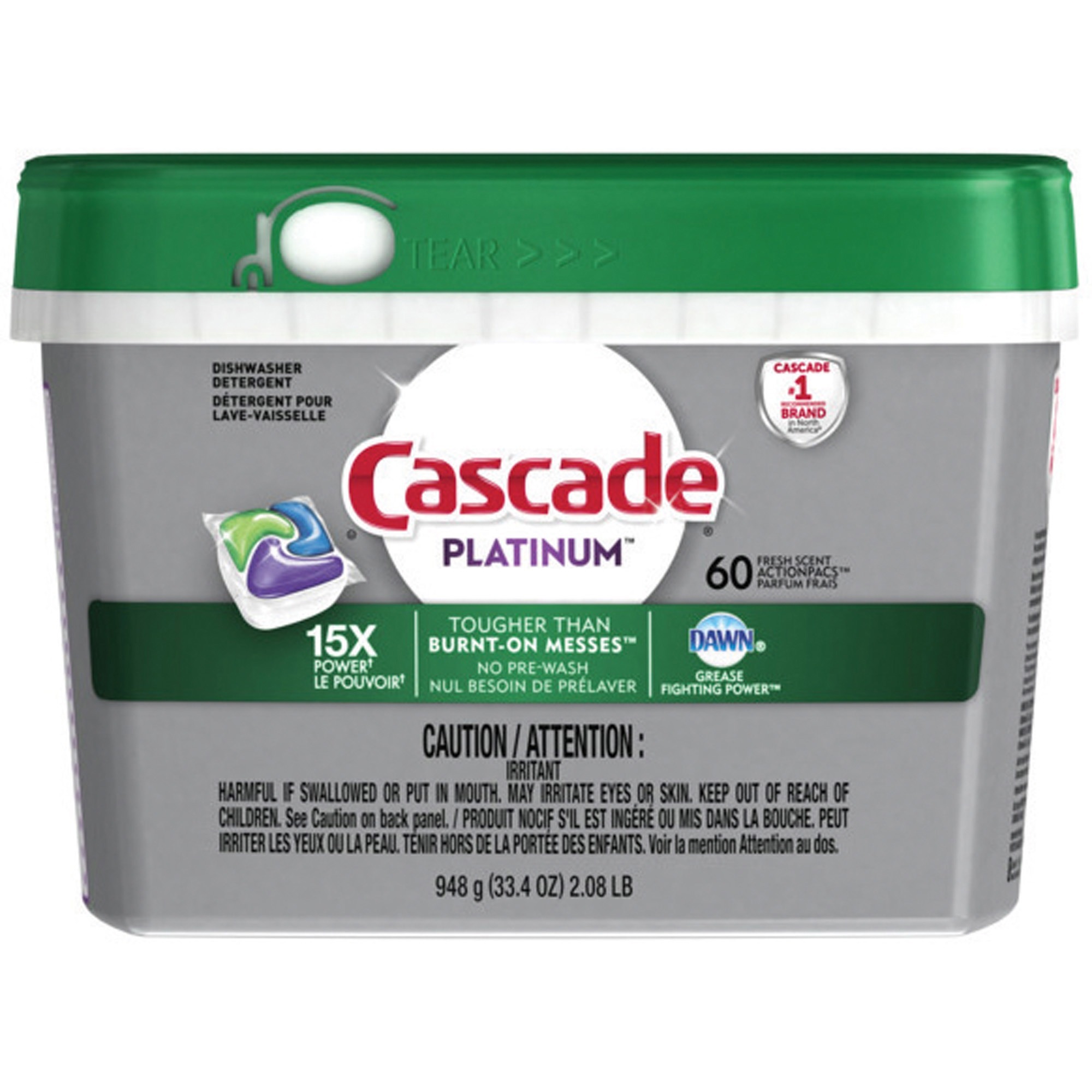Cascade ACTIONPACS™ Platinum - Fresh Scent - Pods - 60/Pack