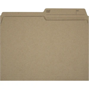 Offix 1/2 Tab Cut Letter Top Tab Kraft File Folder - 8 1/2" x 11" - 100/Box