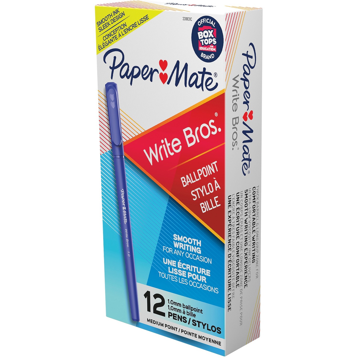 Paper Mate Write Bros Blue Ink Ballpoint Pen - 12/Box