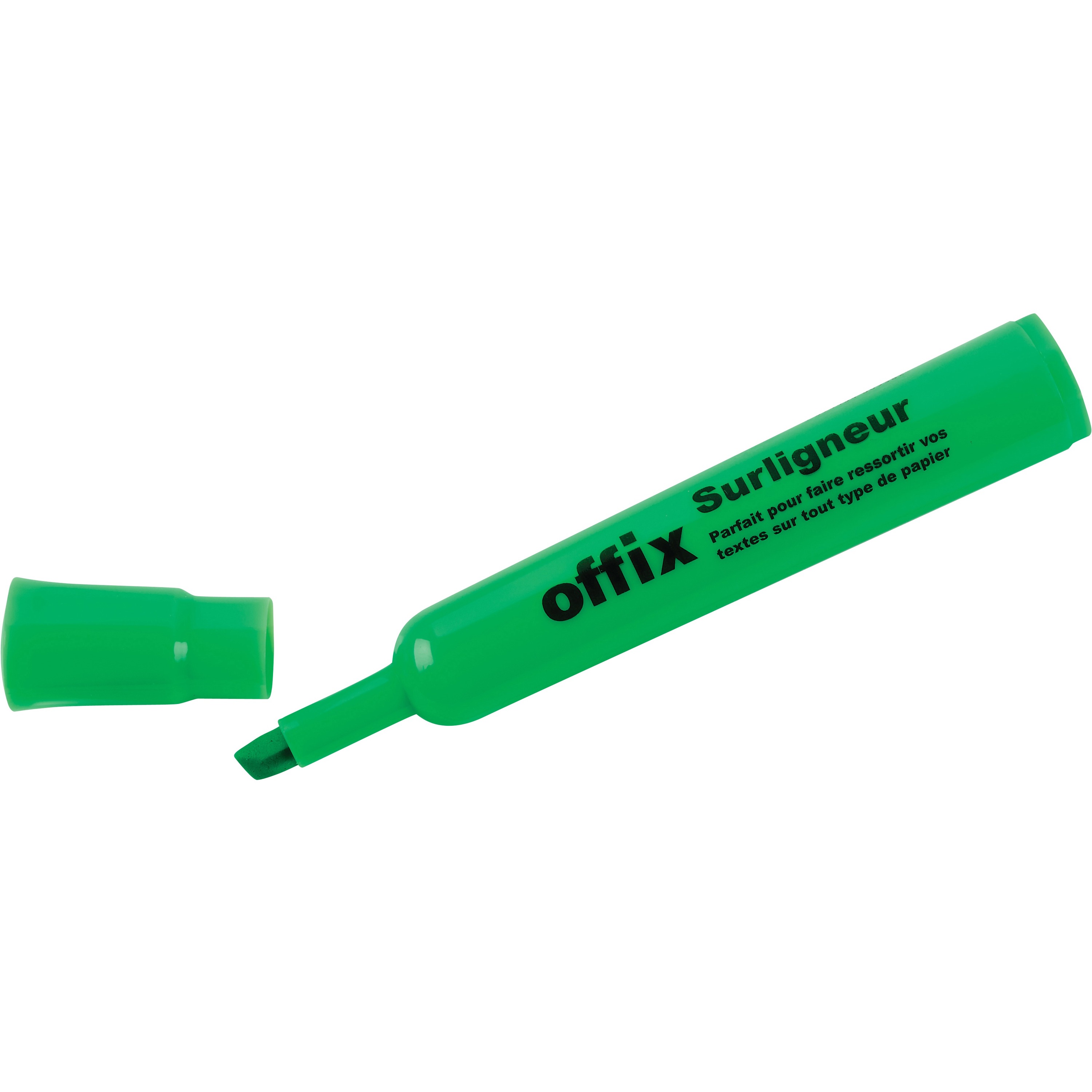 Offix Highlighter - Chisel Marker Point Style - Green - 1 Dozen