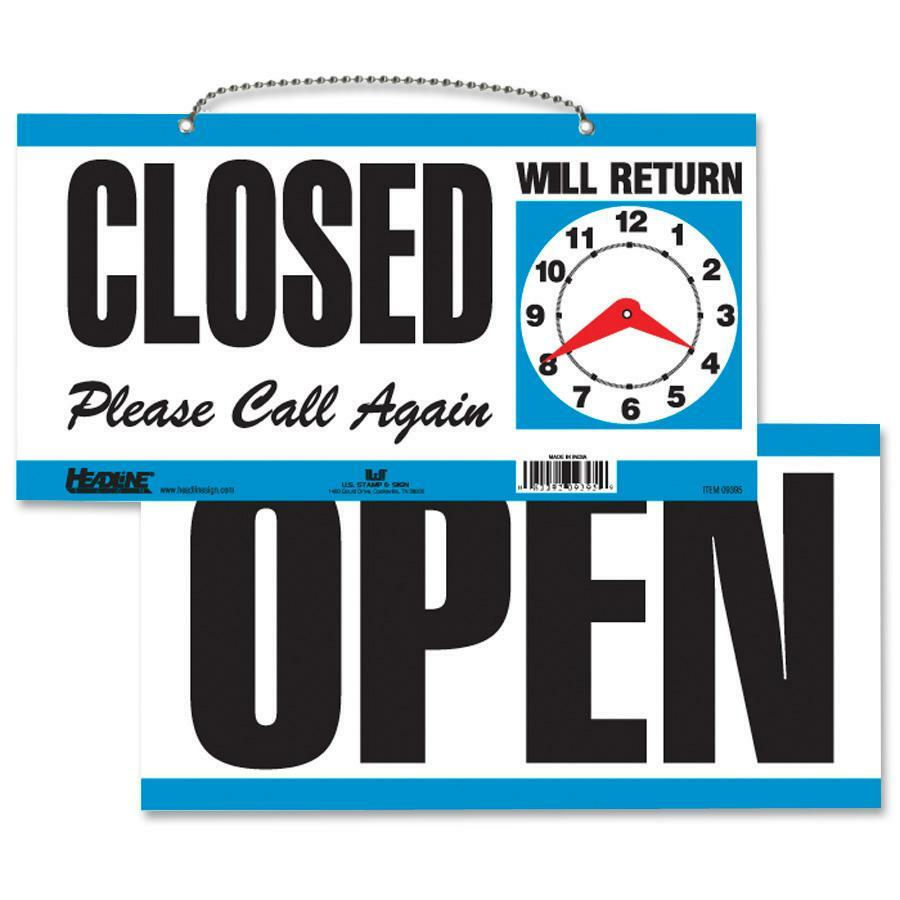 HeadLine Open/Closed 2-sided Sign - Each