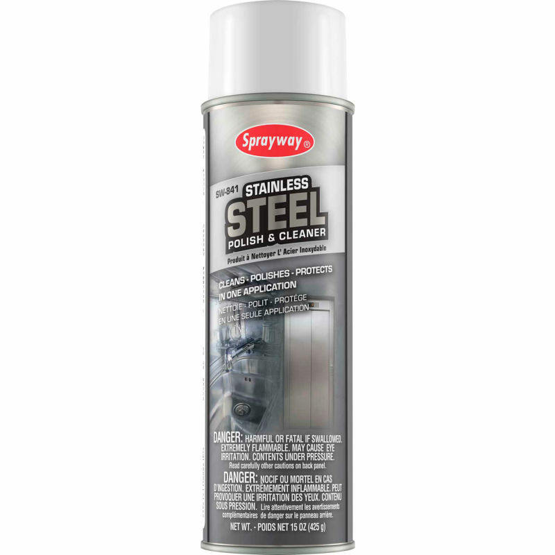Sprayway Stainless Steel Cleaner & Polish, 20 oz. Aerosol Can - Per Bottle