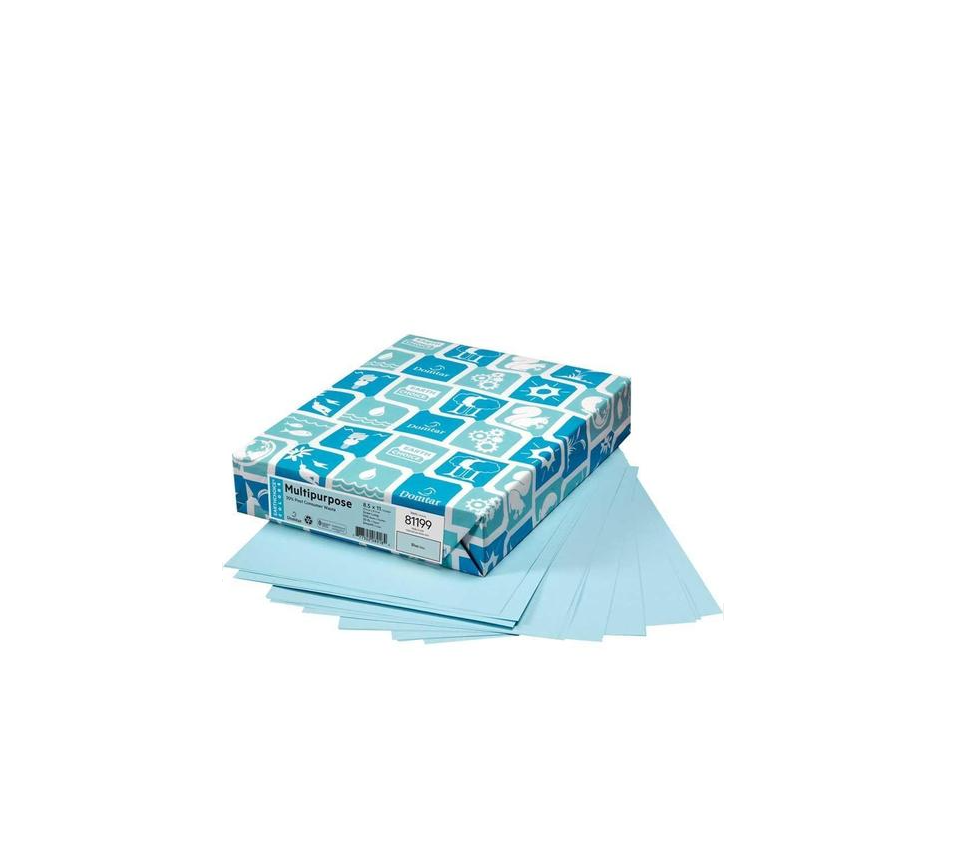 Domtar Colored Multipurpose Paper - Blue - 1 ream