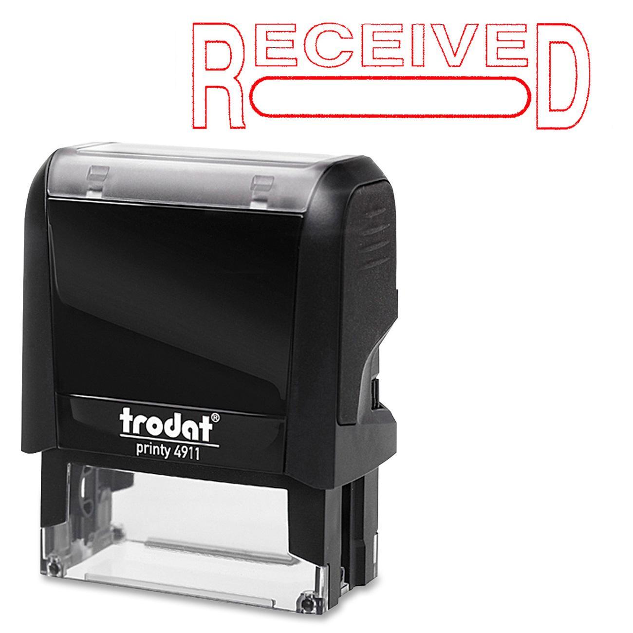 Trodat Self Inking ''RECEIVED'' Stamp with text option - Each