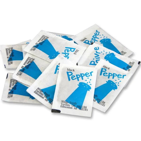 Single-Serve Pepper Packets - 6 g - 1000/case