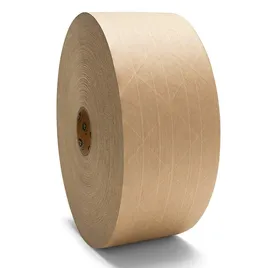 Reinforced Pressure Kraft Tape Activated by Water 70mm" x 450' - 10 Rolls/Case