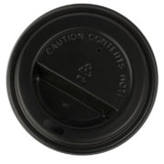 Hot Beverage Black Flat Lids - 10-24 oz. - 1000/Case