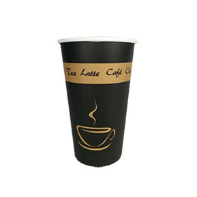 Hot Beverage Black Single Wall Paper Cups - 12 oz. - 1000 Cups