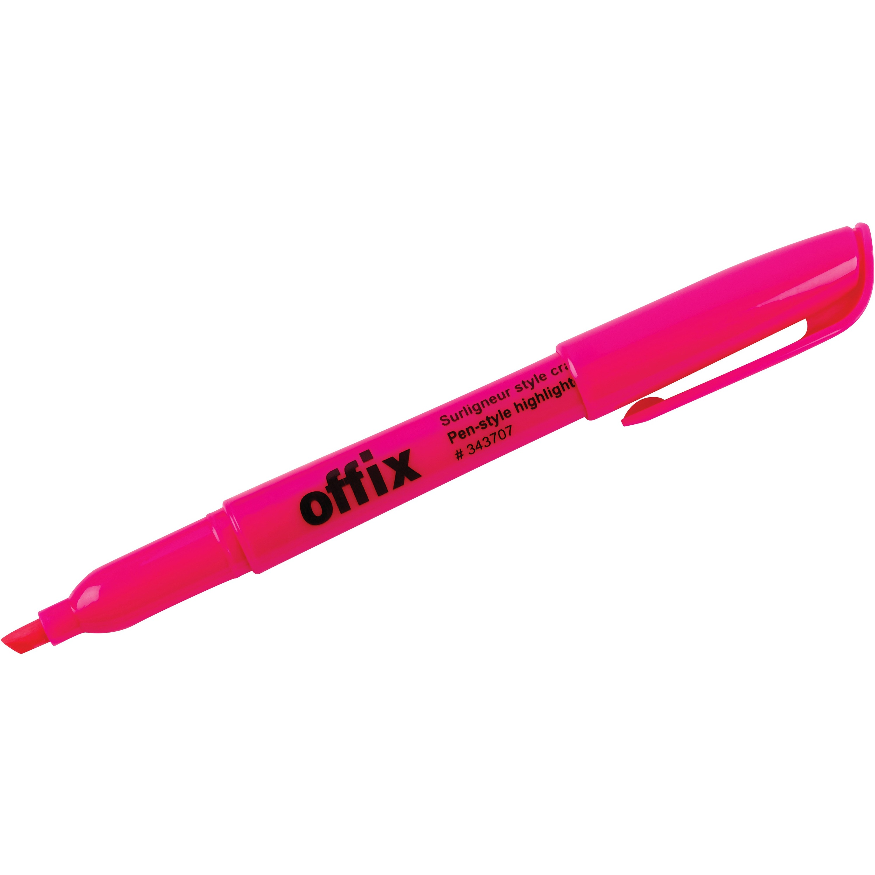 Offix Highlighter Set - Pen Style Style - Pink - 1 Dozen