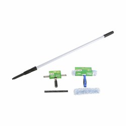 Window Care Kit - 18" Cleaning Tools w/12' Ext Pole - Kit