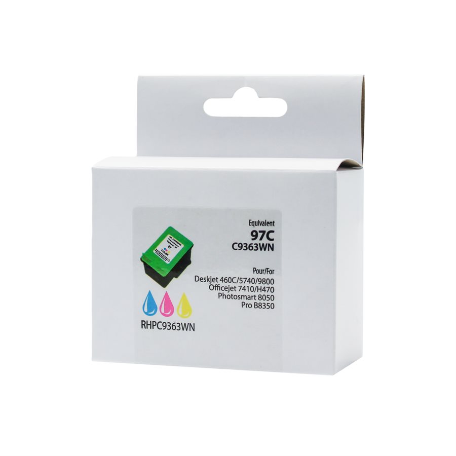 New Remanufactured CMY Ink Cartridge replacement for HP (C9363WN) HP#97