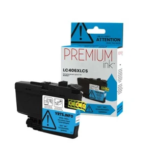 Premium Compatible Cyan Ink Cartridge for Brother LC406XLCS - Each
