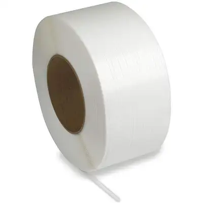Poly Strapping 1/2" x 0.015 x 9900' in White - Roll