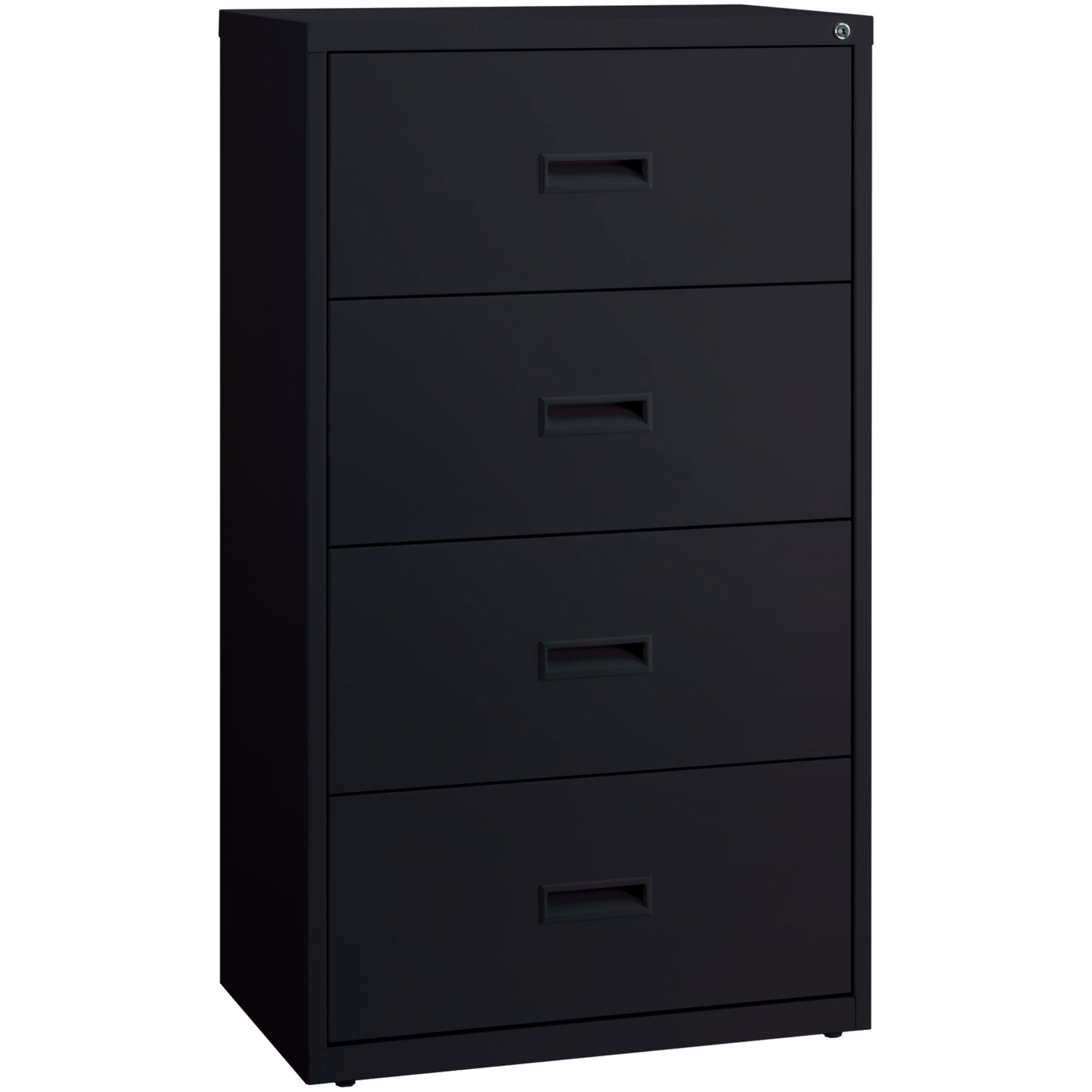 Lorell Black 4-Drawer Lateral Filing Cabinet - Each