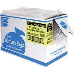 Ralston EcoPerformance 35''x 50'' Extra Strong Clear Industrial Garbage Bags Cs/100