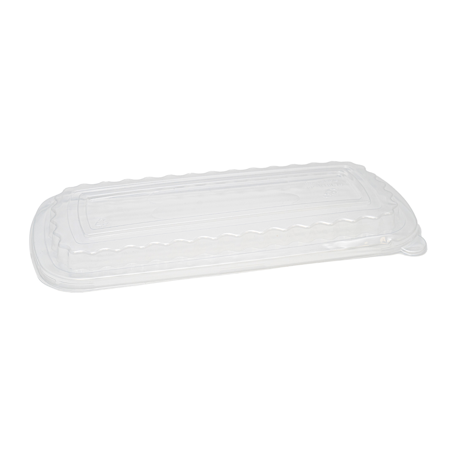 Recyclable Rib Tray Lid - 200/Case