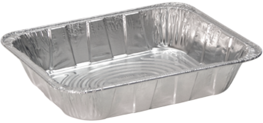 Foil Pan Aluminum Container Half Size Deep 9'' x 11'' - 100/Case