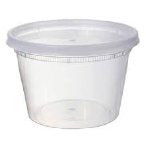 Frosted Deli Soup Containers with lids 16 oz. - 240/Case