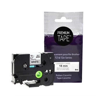 Compatible TZ-241/TZE-241, 18mm x 8m Tape - Black on White