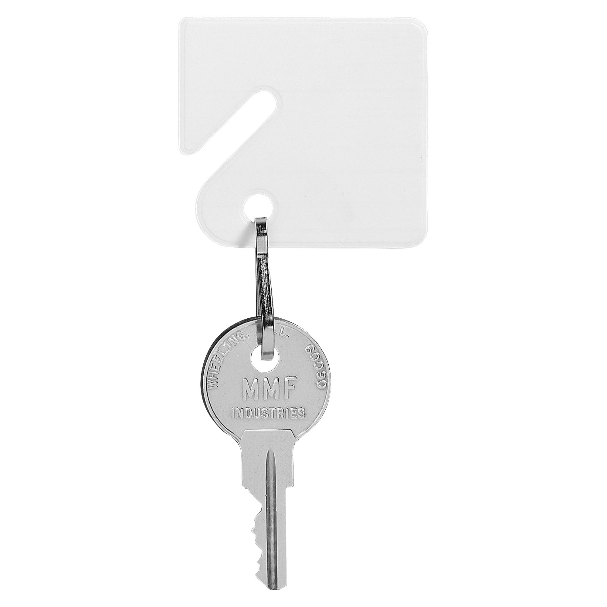 White Plastic Key Tags - 50/pack