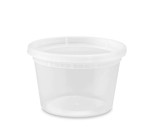 Frosted Deli Soup Containers with lids 16 oz. - 240/Case