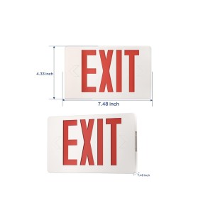 Exit Sign UL Certified Red Exit Sign Battery Backup and Two LED Adjustable Head - 2/set