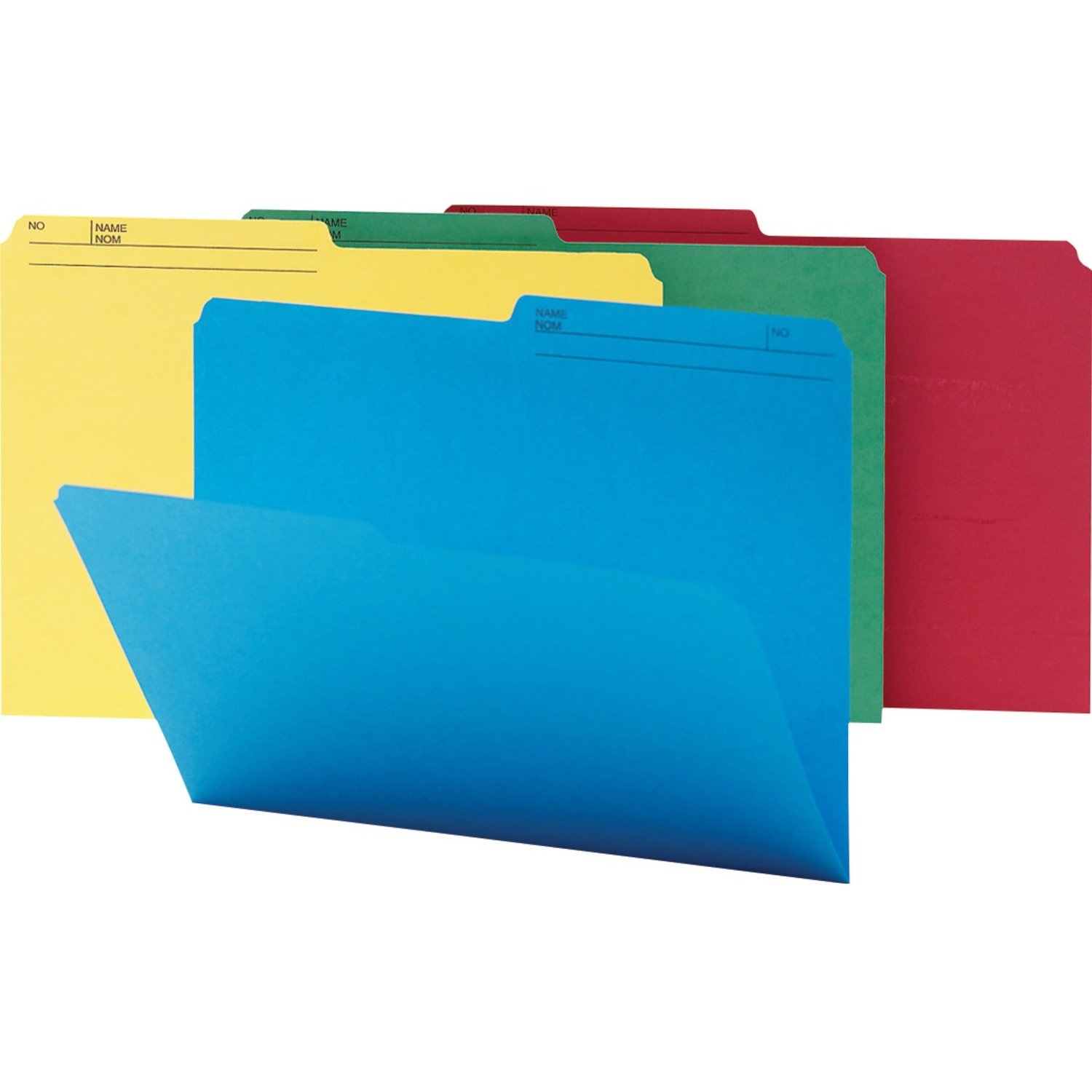 Smead Letter Size File Folder - 1/2 Tab Cut Assorted Colours - 100/Pack