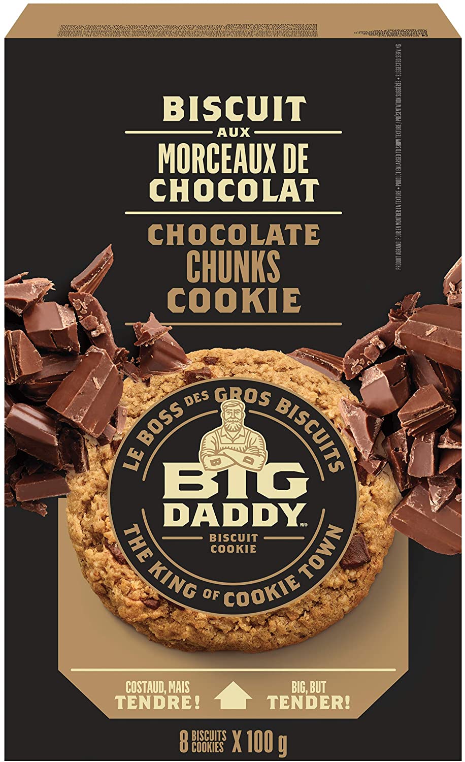 Big Daddy Chocolate Chunks Cookies (Individually Wrapped) 100g - 8/pack