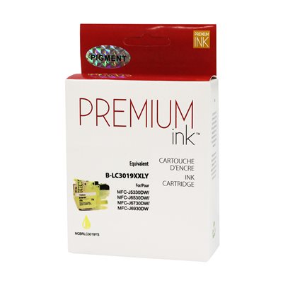 Premium Compatible Yellow Inkjet Cartridge for Brother LC3019XXL