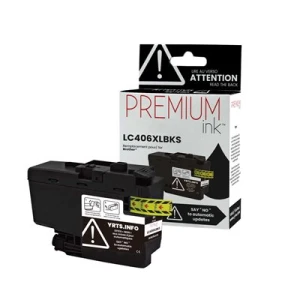 Premium Compatible Black Ink Cartridge for Brother LC406XLBKS - Each