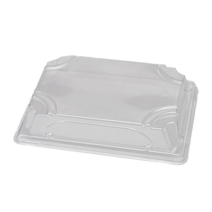 Sushi Tray Lid for Compostable Sugarcane 6.5 x 4.5 x 1.75" - 600/Case