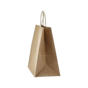 Kraft Paper Bag with Handle Twisted 13'' x 7'' x 13''- 250/Case