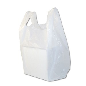 S-5 White T-Shirt Bag 19'' x 22'' -  17 lbs. - 1000/case